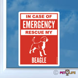 In Case of Emergency Rescue My Beagle Sticker