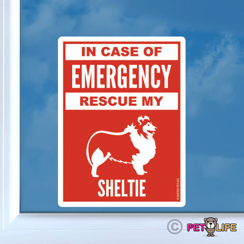 In Case of Emergency Rescue My Sheltieprofile   Sticker