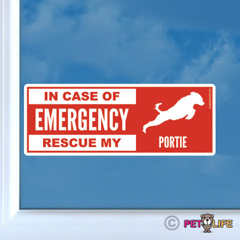 In Case of Emergency Rescue My Portuguese Water Dog Sticker
