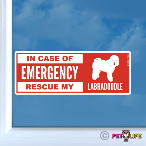 In Case of Emergency Rescue My Labradoodle Sticker