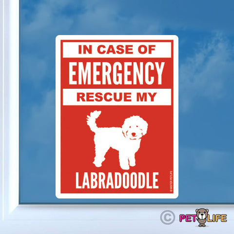 In Case of Emergency Rescue My Labradoodle Sticker