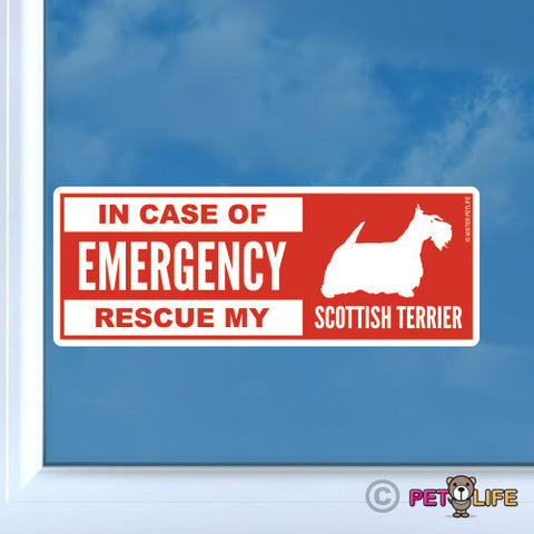 In Case of Emergency Rescue My Scottish Terrier  Sticker