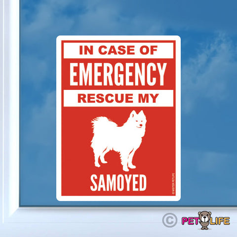 In Case of Emergency Rescue My Samoyed Sticker