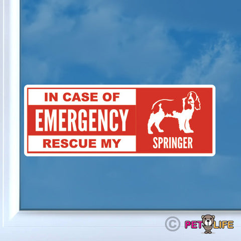 In Case of Emergency Rescue My Springer Sticker