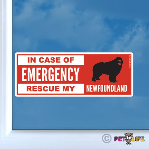 In Case of Emergency Rescue My Newfoundland Sticker