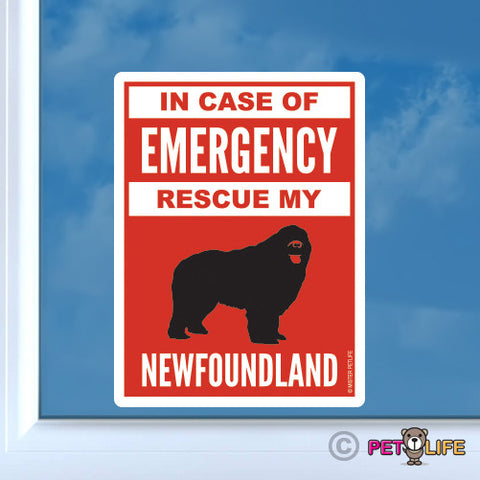 In Case of Emergency Rescue My Newfoundland Sticker