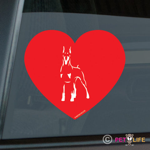 Love Doberman Sticker