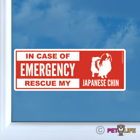 In Case of Emergency Rescue My Japanese Chin Sticker