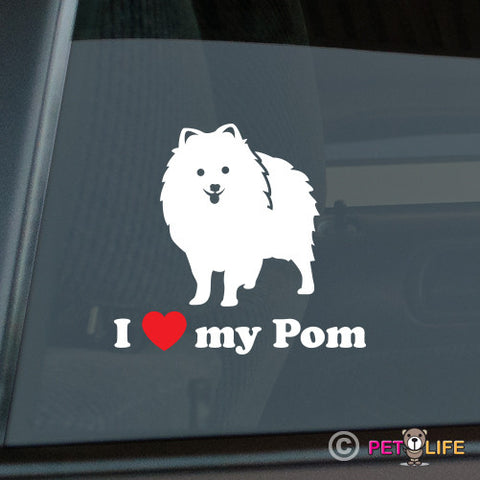 I Love My Pom Sticker