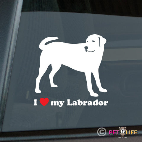 I Love My Labrador Sticker