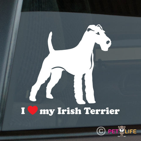 I Love My Irish Terrier Sticker
