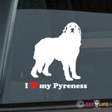 I Love My Great Pyrenees Sticker