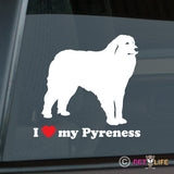 I Love My Great Pyrenees Sticker