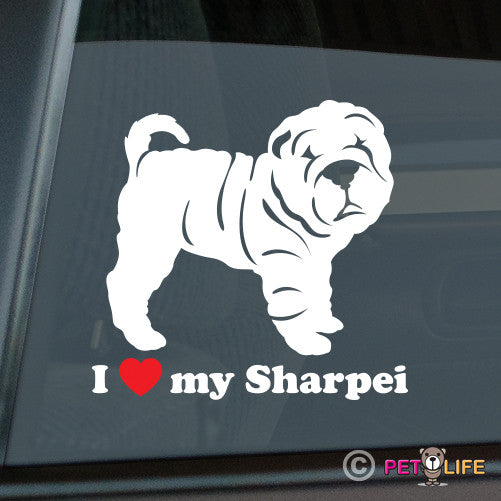 I Love My Sharpei Sticker