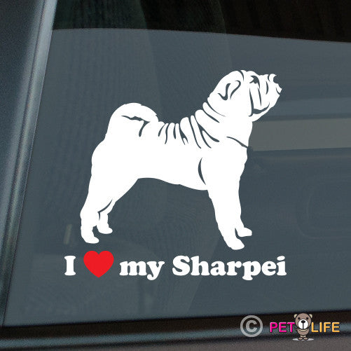 I Love My Sharpei Sticker