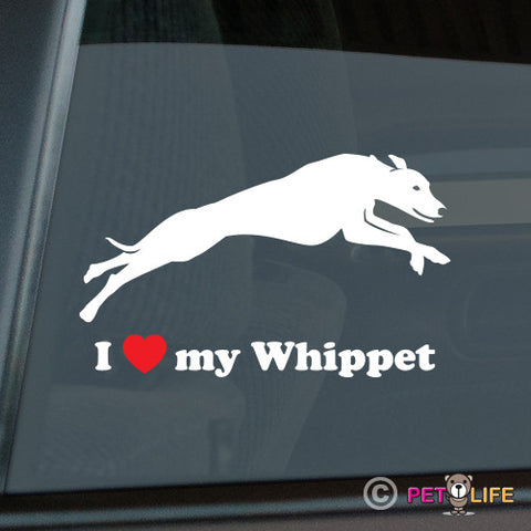 I Love My Whippet Sticker