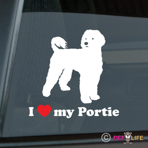 I Love My Portuguese Water Dog Sticker