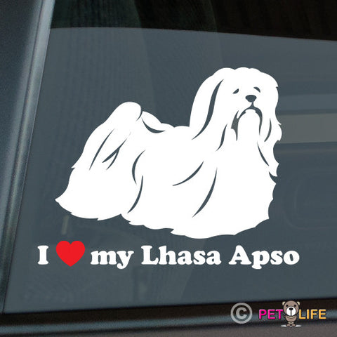 I Love My Lhasa Apso Sticker