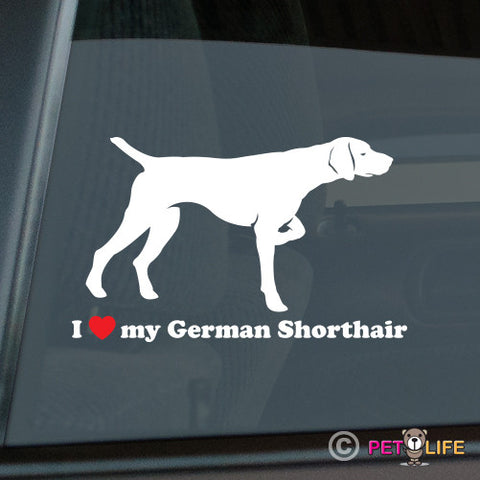 I Love My German Shorthaired Pointer  Sticker