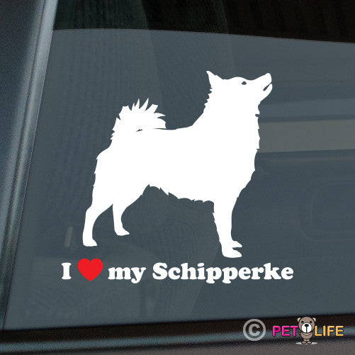 I Love My Schipperke Sticker