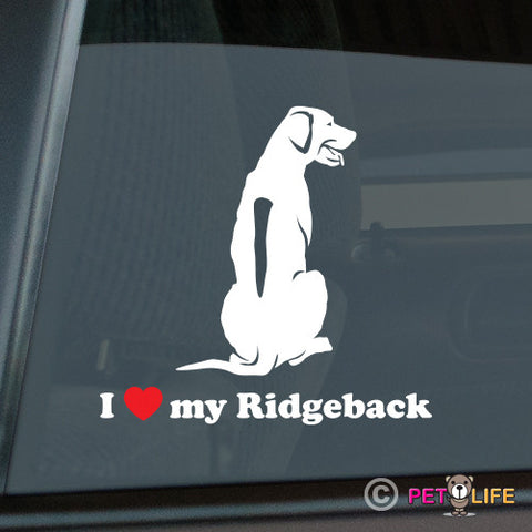 I Love My Rhodesian Ridgeback Sticker
