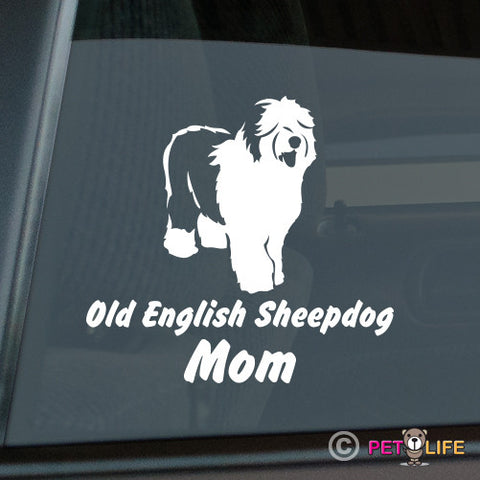 Old English Sheepdog Mom Sticker