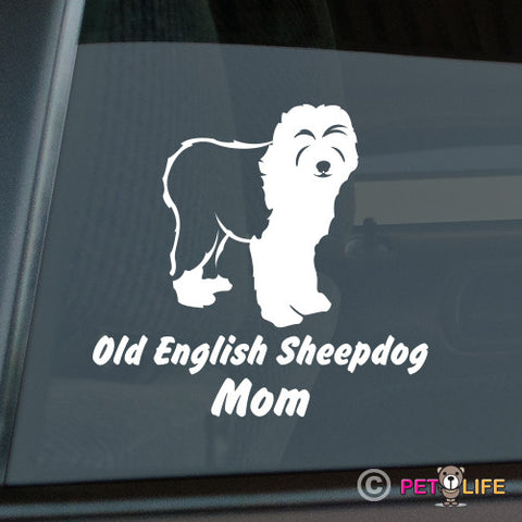 Old English Sheepdog Mom Sticker