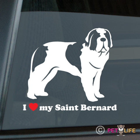 I Love My Saint Bernard Sticker