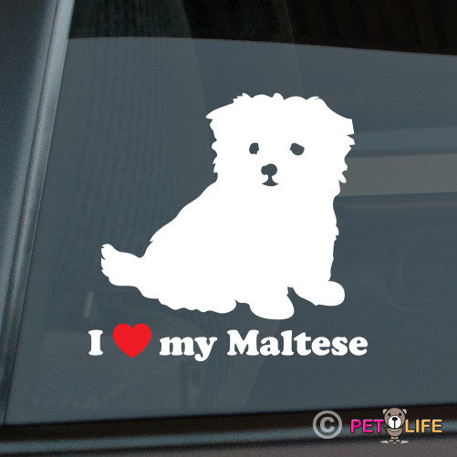 I Love My Maltesepuppy  Sticker