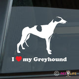 I Love My Greyhound Sticker