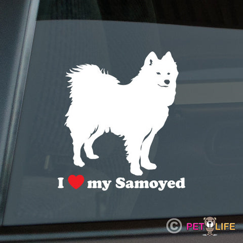 I Love My Samoyed Sticker