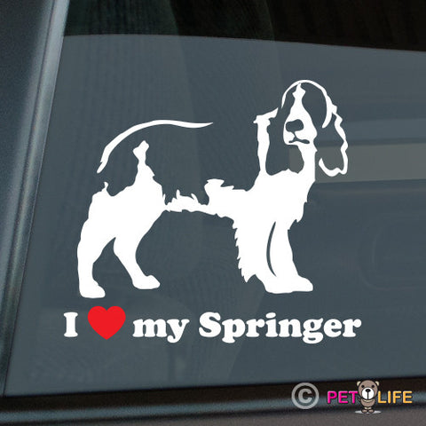 I Love My Springer Sticker