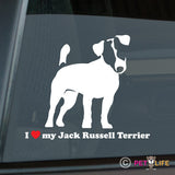 I Love My Jack Russell Terrier Sticker