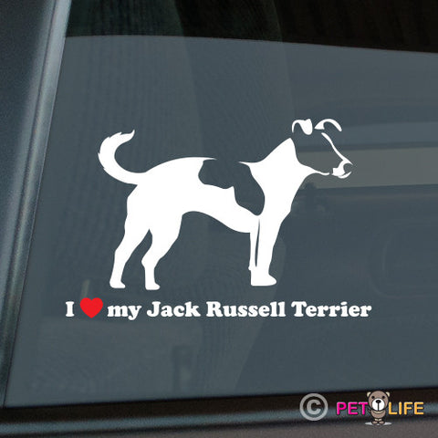 I Love My Jack Russel Terrierprofile  Sticker