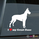 I Love My Great Daneprofile Sticker