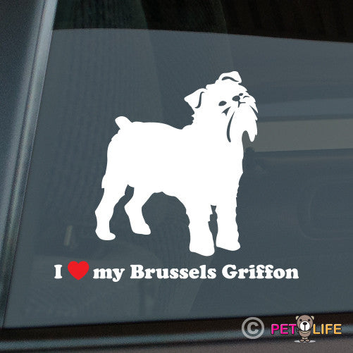 I Love My Brussels Griffon Sticker