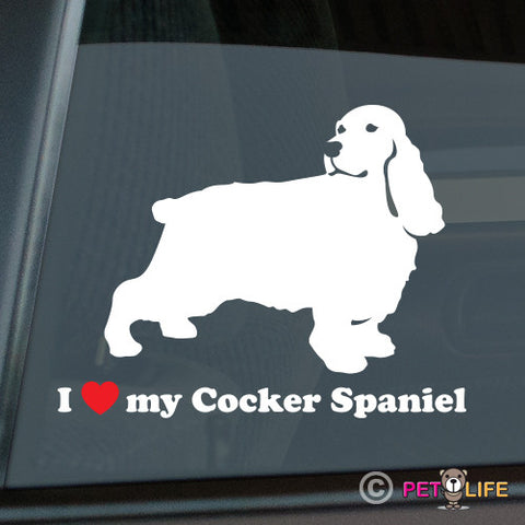 I Love My Cocker Spaniel Sticker