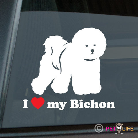I Love My Bichon Sticker