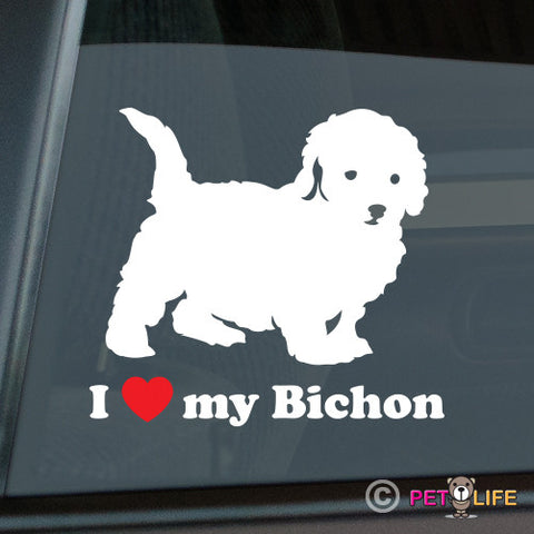 I Love My Bichon  Sticker