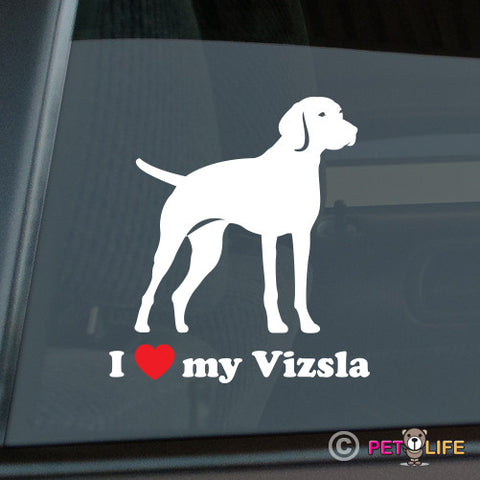 I Love My Vizsla Sticker