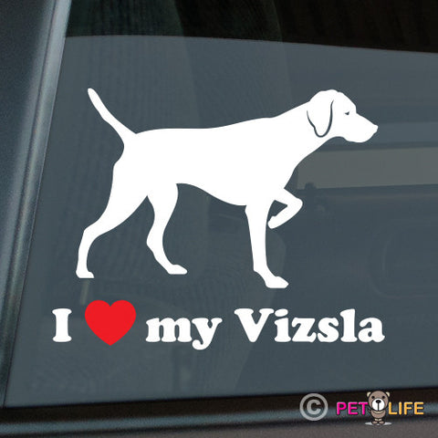 I Love My Vizsla  Sticker