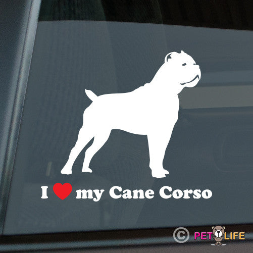 I Love My Cane Corso Sticker