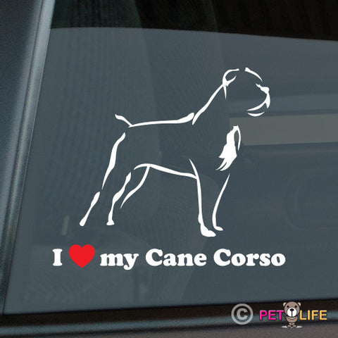 I Love My Cane Corso Sticker