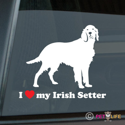 I Love My Irish Setter Sticker