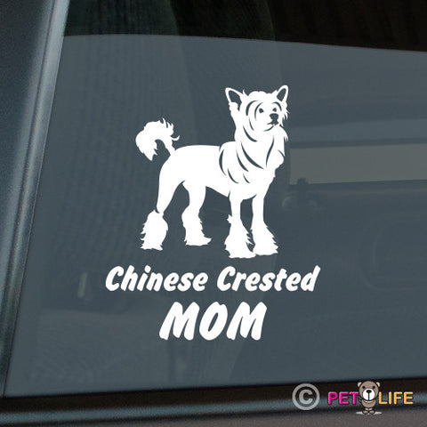 Chinese Crested Mom Sticker