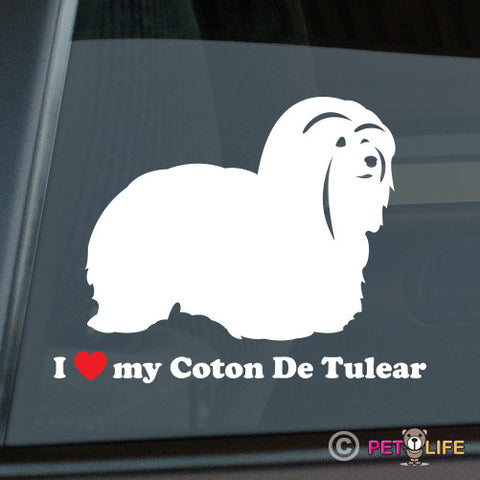 I Love My Coton de Tulear Sticker