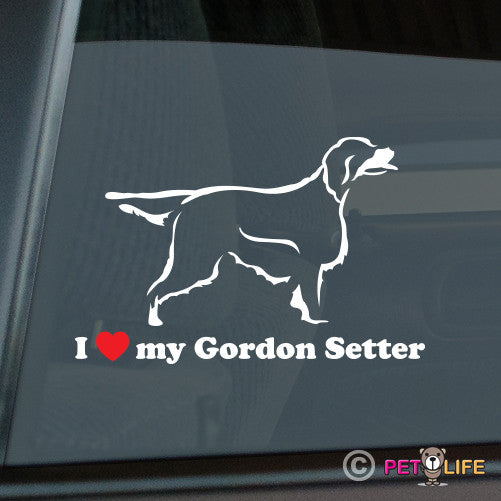 I Love My Gordon Setter Sticker