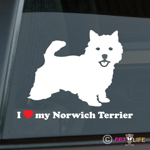 I Love My Norwich Terrier Sticker