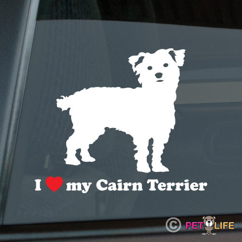 I Love My Cairn Terrier Sticker