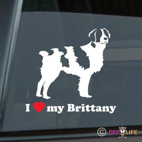 I Love My Brittany Sticker